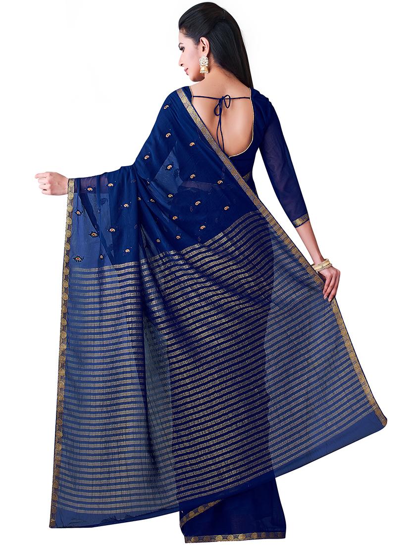paisley banarasi saree with blouse - 16471441 - Zoom Image - 2