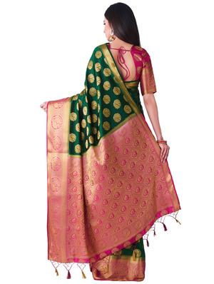 conversational kanjivaram saree with blouse - 16471470 - Standard Image - 2
