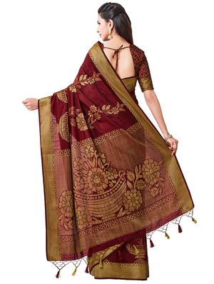 floral kanjivaram saree with blouse - 16471475 - Standard Image - 2