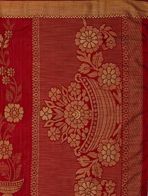 floral kanjivaram saree with blouse - 16471475 - Standard Image - 4