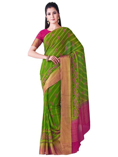 paisley banarasi saree with blouse - 16471533 - Standard Image - 1