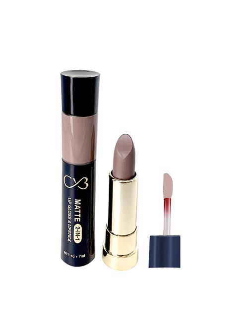 cvb paris matte 2in1 lipgloss 7ml & lipstick 4gm shade#19 - 16471724 - Standard Image - 1