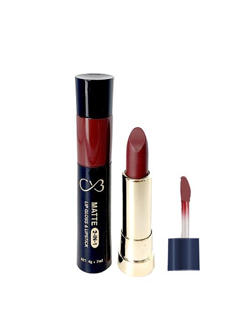 cvb paris matte 2in1 lipgloss 7ml & lipstick 4gm shade#22 - 16471727 - Standard Image - 1