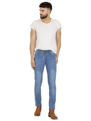 light blue side taped jeans - 16472181 - Standard Image - 4