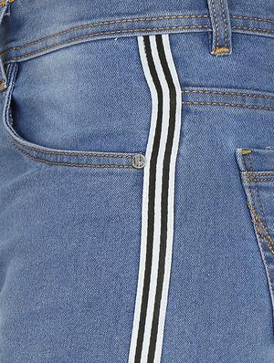 light blue side taped jeans - 16472181 - Standard Image - 5