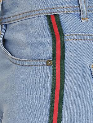 light blue side taped jeans - 16472184 - Standard Image - 5
