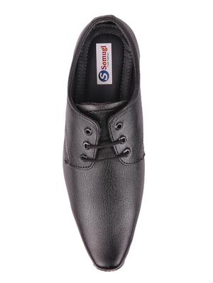 avinash handicrafts black leatherette lace-up derbys - 16472322 - Standard Image - 4