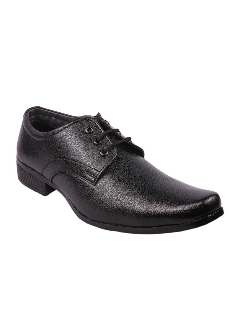 avinash handicrafts black leatherette lace-up derbys - 16472322 - Zoom Image - 1