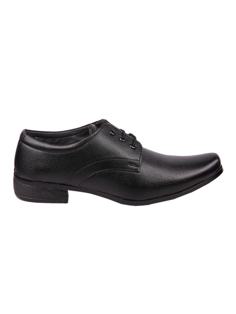 avinash handicrafts black leatherette lace-up derbys - 16472322 - Zoom Image - 2