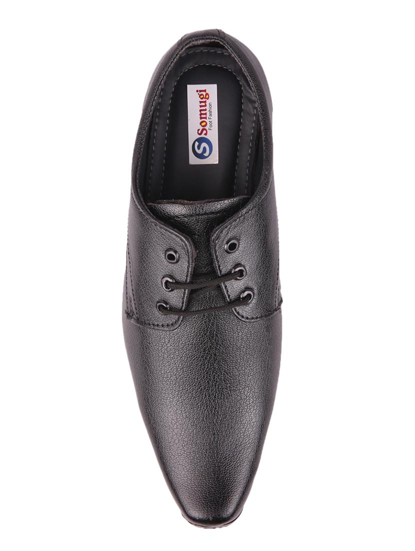 avinash handicrafts black leatherette lace-up derbys - 16472322 - Zoom Image - 4