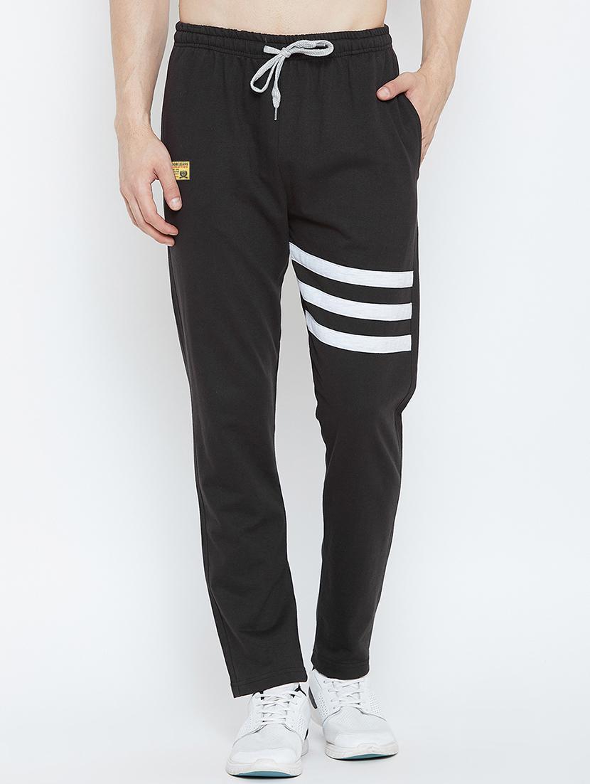 black striped full length track pant - 16472551 - Zoom Image - 1
