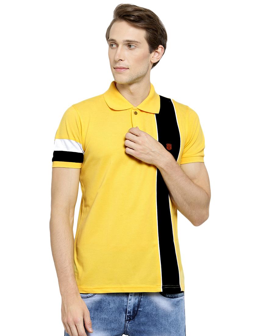 yellow striped polo t-shirt - 16472660 - Zoom Image - 1