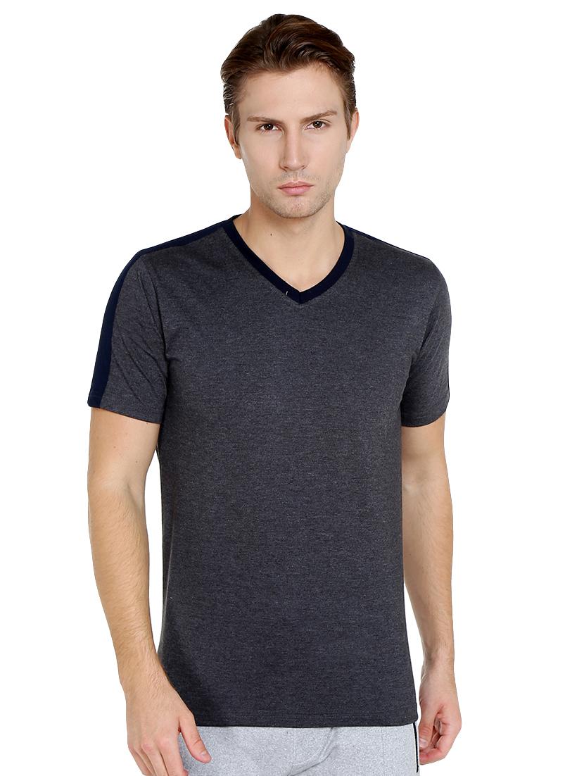 grey solid t-shirt - 16472685 - Zoom Image - 1