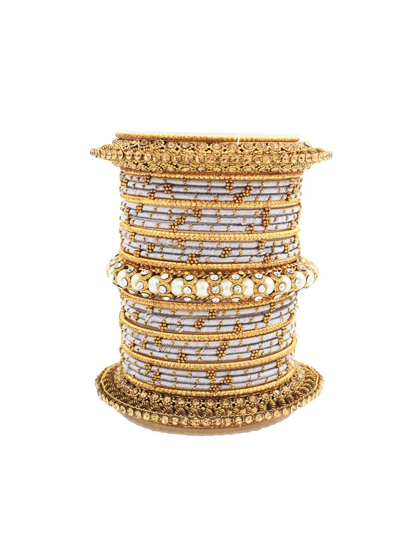 silver metal bangle - 16472839 - Zoom Image - 1
