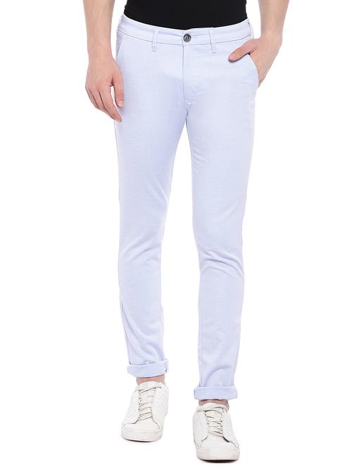light blue solid chinos - 16473038 - Standard Image - 1