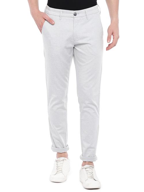 light grey solid chinos - 16473075 - Standard Image - 1