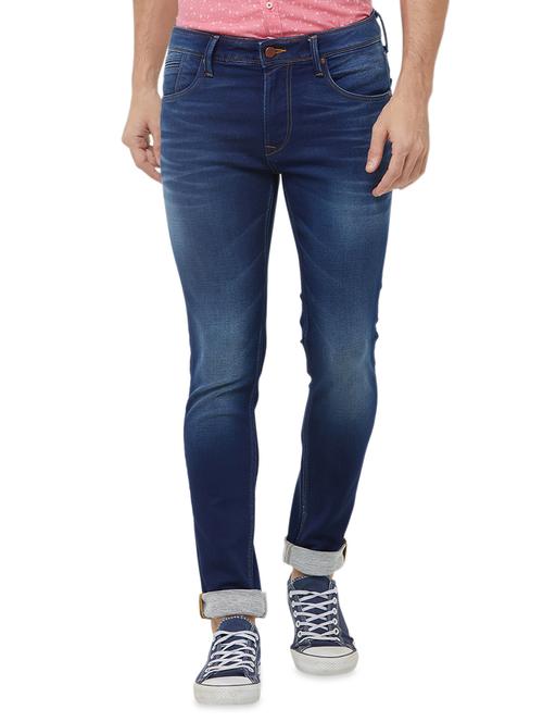 blue light washed denim jeans - 16473155 - Standard Image - 1