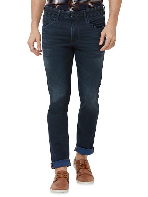 navy blue light washed denim jeans - 16473162 - Standard Image - 1