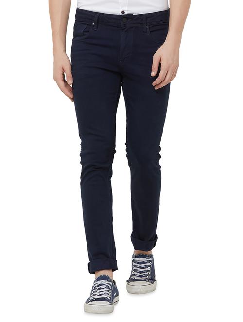 navy blue plain denim jeans - 16473173 - Standard Image - 1