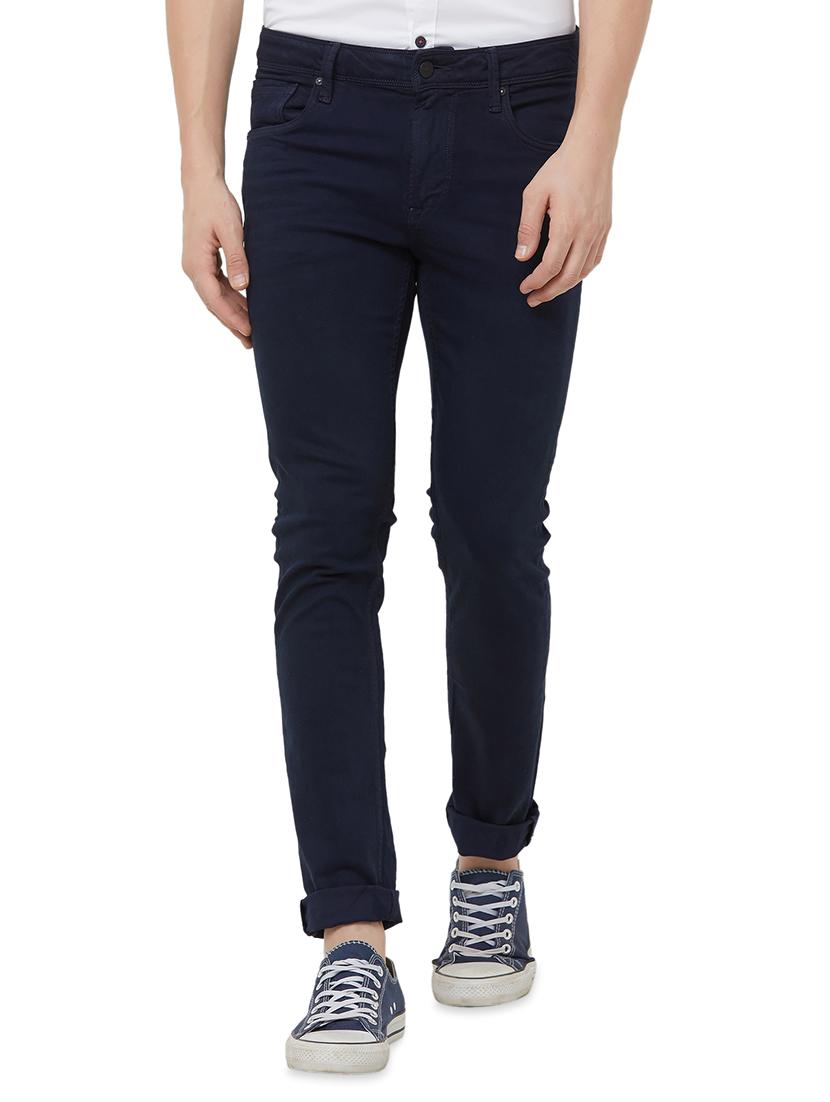 navy blue plain denim jeans - 16473173 - Zoom Image - 1