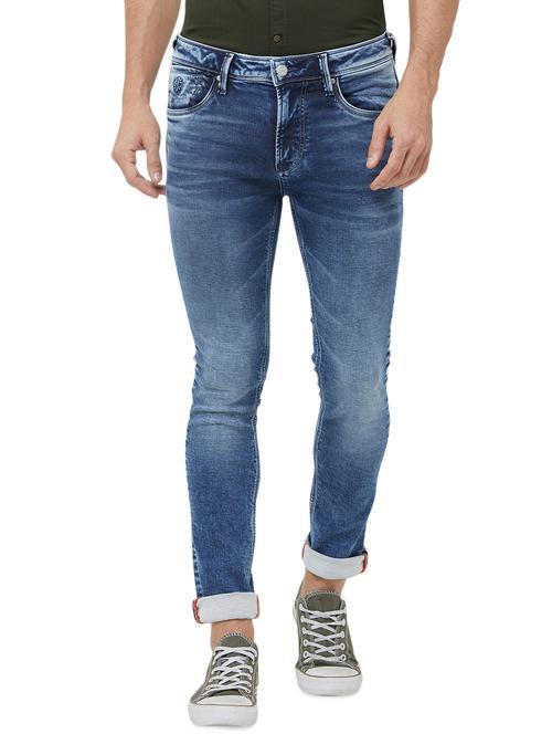 blue light washed denim jeans - 16473193 - Standard Image - 1