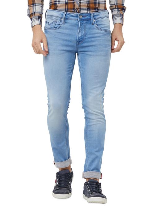 blue light washed denim jeans - 16473204 - Standard Image - 1
