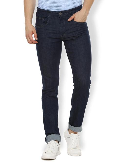 navy blue solid plain jeans - 16473875 - Standard Image - 1