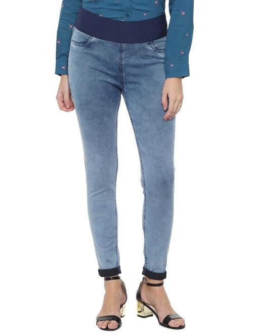 high rise stone washed jeans - 16473931 - Standard Image - 1