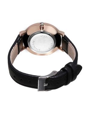 e2o round dial analog watch -(5655black) - 16474403 - Standard Image - 3