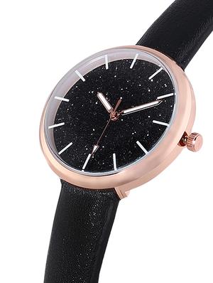 e2o round dial analog watch -(5660black) - 16474419 - Standard Image - 2