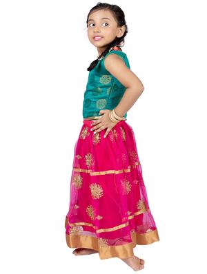 green embroidered lehnga choli - 16474487 - Standard Image - 3
