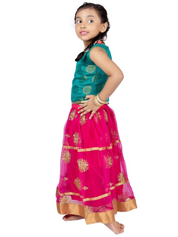 green embroidered lehnga choli - 16474487 - Zoom Image - 3