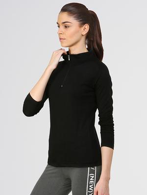 mandarin neck solid tee - 16475541 - Standard Image - 2