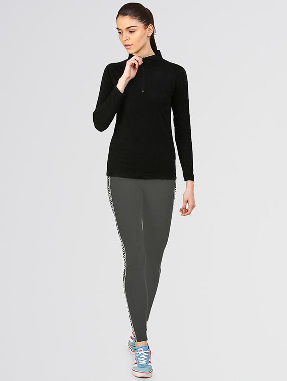 mandarin neck solid tee - 16475541 - Zoom Image - 4