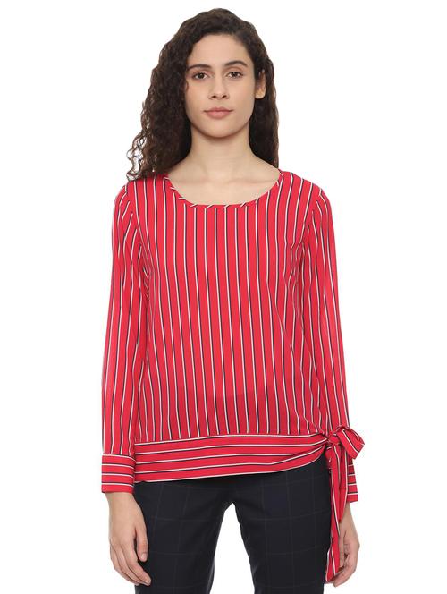 tie knot detail striped top - 16475809 - Standard Image - 1