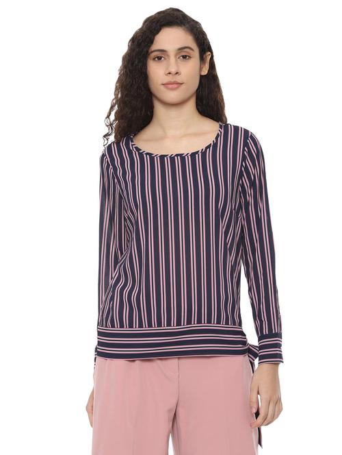 tie knot detail striped top - 16475810 - Standard Image - 1