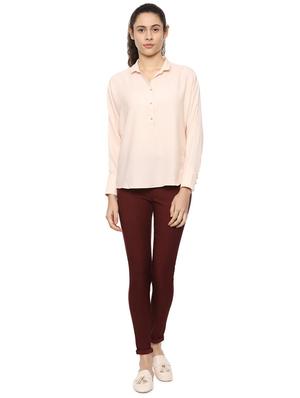 long sleeved shirt collar top - 16475812 - Standard Image - 3
