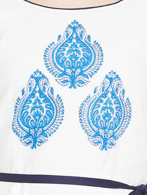 block printed a-line kurta - 16475860 - Standard Image - 5