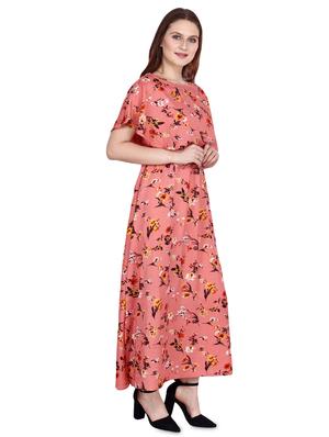 cape sleeved floral maxi dressv - 16477363 - Standard Image - 2