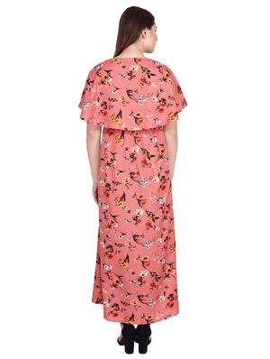 cape sleeved floral maxi dressv - 16477363 - Standard Image - 3