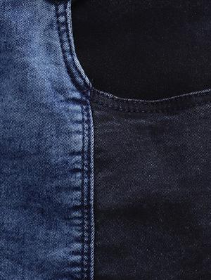 blue color-blocked shorts - 16477588 - Standard Image - 3
