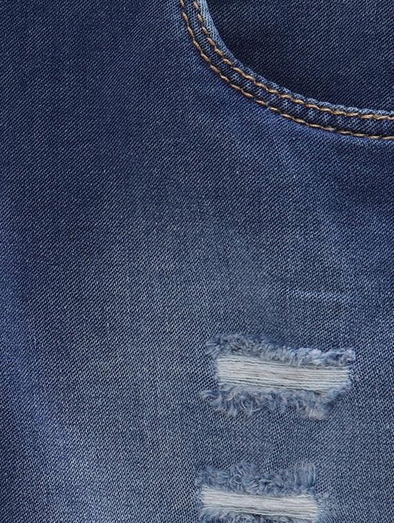 blue solid shorts - 16477593 - Zoom Image - 3