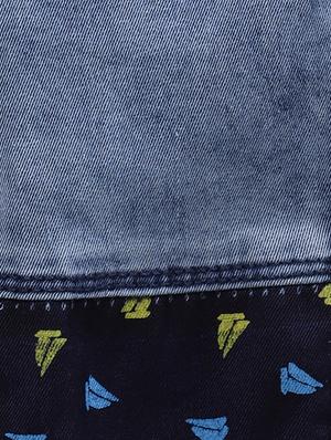 blue color-blocked three fourths - 16477598 - Standard Image - 3