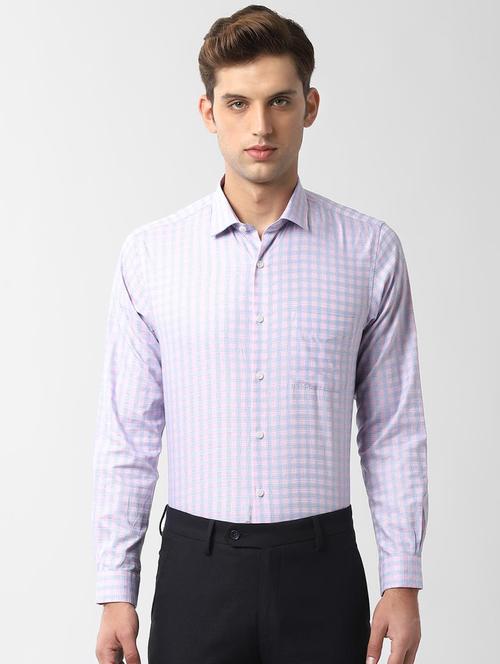pink checkered formal shirt - 16479179 - Standard Image - 1