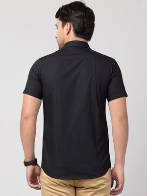 black vertical striped casual shirt - 16479407 - Standard Image - 3