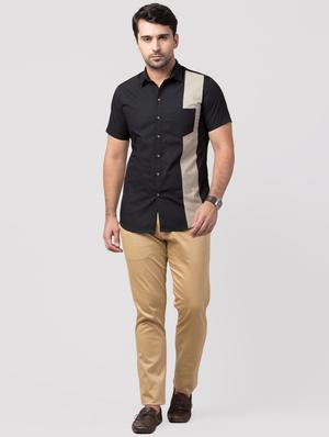 black vertical striped casual shirt - 16479407 - Standard Image - 4
