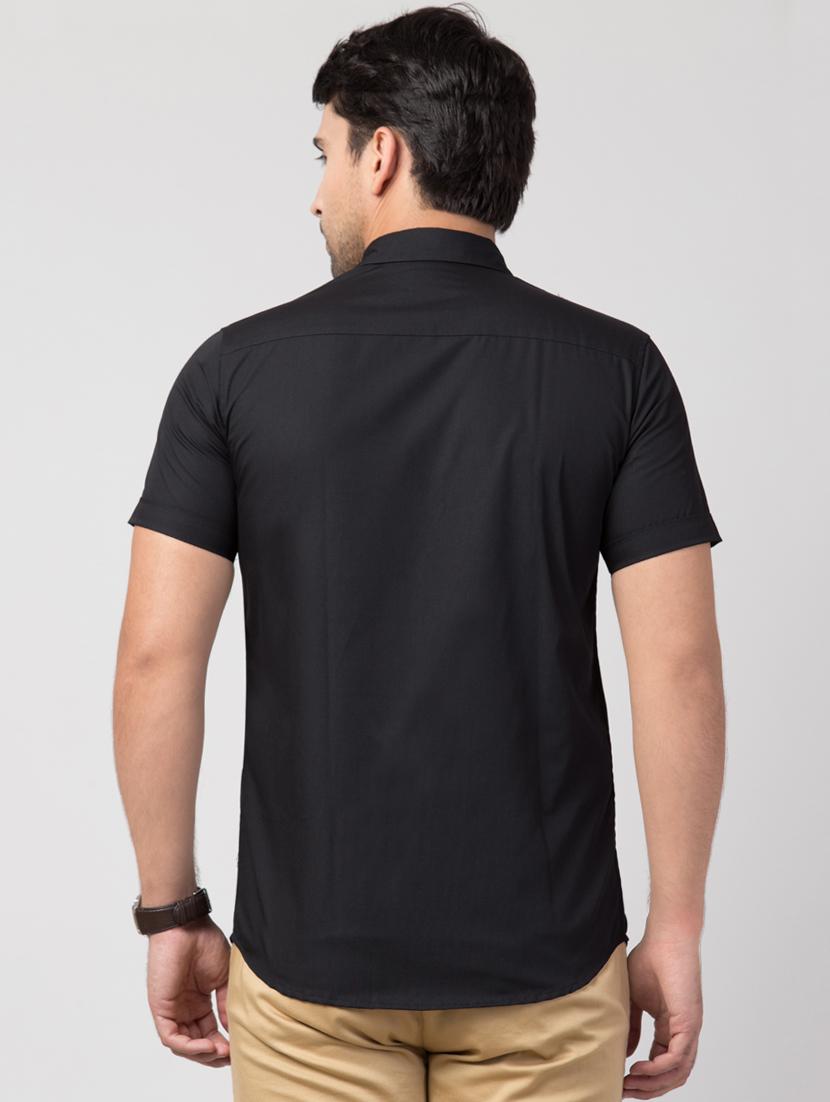 black vertical striped casual shirt - 16479407 - Zoom Image - 3