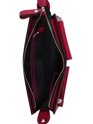 maroon leather structured sling bag - 16480449 - Standard Image - 3