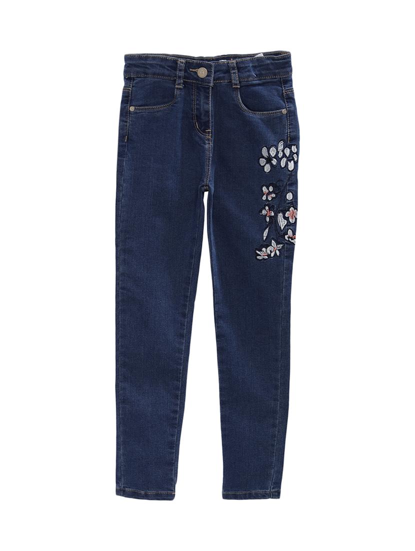 blue cotton embroidered jean - 16480626 - Zoom Image - 1