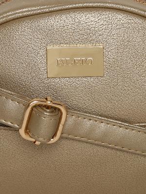 gold leatherette (pu) regular sling bag - 16480984 - Standard Image - 4